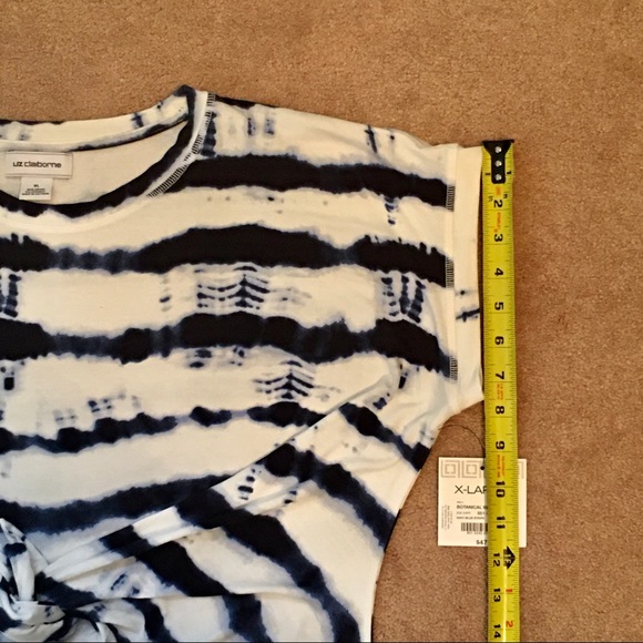 Liz Claiborne Striped Twist Front Dress - Picture 9 of 13